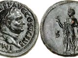 une pièce en argent représentant un homme tenant une épée