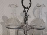 a lot of glass items sitting on a table