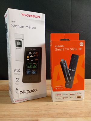 Lot station météo Thompson et stick smart tv Xiaomi