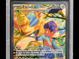 a close up of a card with a picture of a person on it