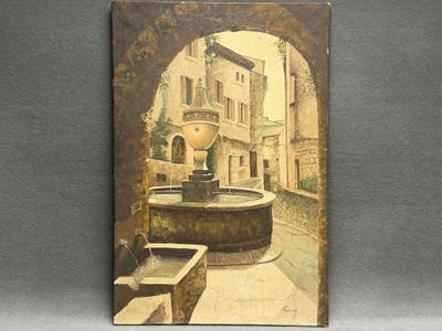 LAINAS - XXe siècle Vue de la fontaine de Saint-Paul de Venc…