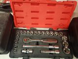 a tool kit that is sitting on a table