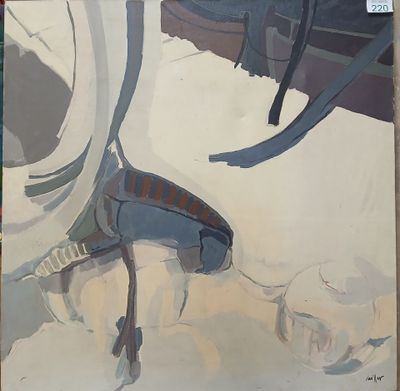 a picture of a painting of a motorcycle on a table