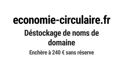 Nom de domaine economie-circulaire.