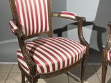pair of antique chairs with red and white striped upholstered upholstered upholstered upholstered upholstered upholstered upholstered uphol