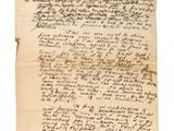une lettre écrite à l'encre noire sur une feuille de papier