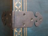 a close up of a lock on a blue suitcase