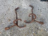 Paire de landiers/chenets en fer forgé. (photo 3)