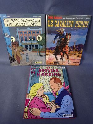 Lot de 3 bandes dessinées dont Blueberry, le cavalier perdu,…