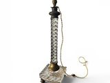 a lamp that is sitting on top of a table