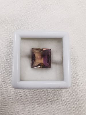 AMETRINE yellow et purple VS Brésil princesse 11 x 11 7,02ct