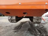 a close up of a truck tire on the road