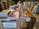 a lot of boxes that are sitting on a table