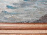 a picture of a painting of a boat in the water