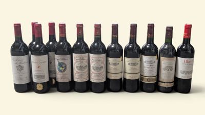 plusieurs bouteilles de vin sont alignées dans une rangée