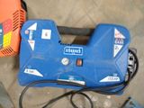 an image of a blue and orange air compressor