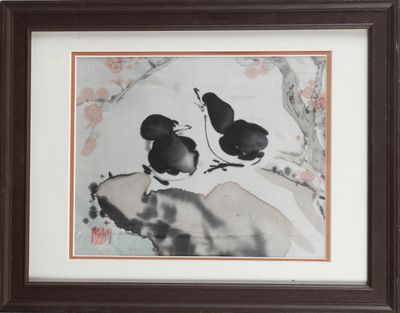 CHINE-VIETNAM, XXe siècle Petite peinture à l’encre et coule…