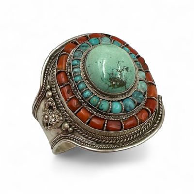 LA MAISON DU CORAIL Bracelet jonc en argent (925) centré d'u… - Photo 1