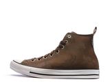 converse all star leather hi top sneaker in dark brown