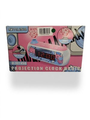 une boîte rose avec l'image d'une horloge à l'intérieur