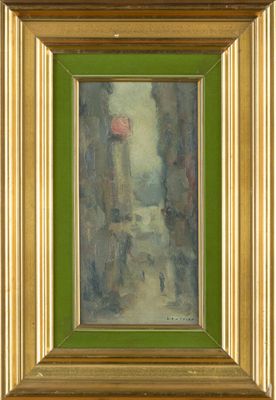 Maurice LOUVRIER (1879-1954) "Temps gris, Rue Eau de Robec à…