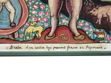 a picture of a painting of a naked woman with a dog