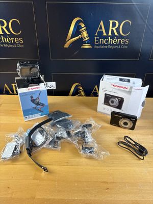 Lot d’un appareil photo et caméra sport Thomson THR317 et TH…