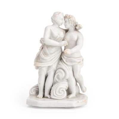 Groupe EN Porcelaine Blanche, Manufacture D'Este, Vers 1780