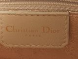 christian dior beige leather handbag with gold hardware