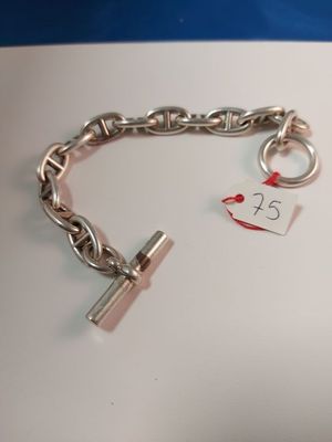 HERMES - bracelet en argent 925° maille marine modèle chaîne…