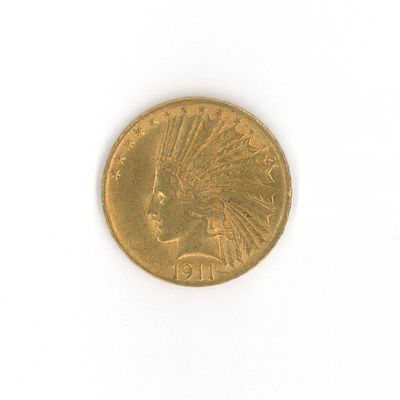 une image représentant une pièce d'or surmontée d'une coiffe