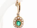 an image of a pair of emerald and diamond earrings