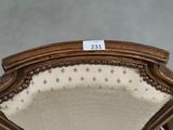 an image of a chair with a label on the back of it