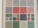 an open book with a picture of a variety of patterns on it