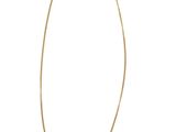 un collier en or avec une longue chaîne sur fond blanc
