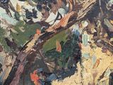 an image of a painting of a tree in a field