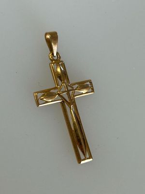 Croix en or 750 millièmes. Poids. 2,36 g - Photo 1