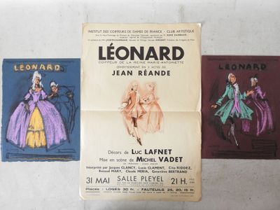 three posters for the movie leonard and jean rende