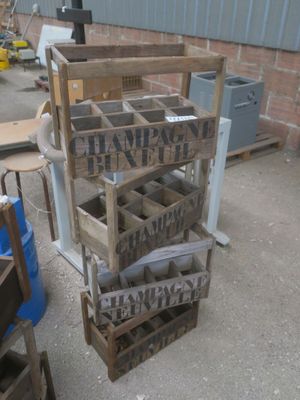 4 casiers à bouteilles bois 50x27xh33, Pas de TVA Mise à pri… - Photo 1