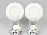 pair of chinese porcelain dishes and saucers, 20th century