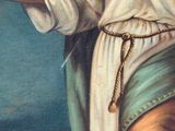an image of a painting of a man holding a bird in his hand