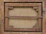 a picture of an old window with a wooden frame