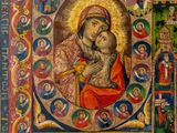 an image of a painting of a woman holding a child