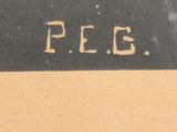 a close up of a piece of paper with the word pee written on it