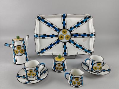 LIMOGES. SERVICE A CAFE dit "tête à tête" de style Art Déco …