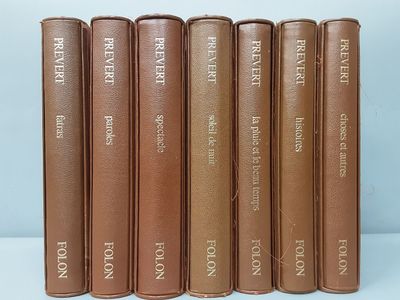 PREVERT JACQUES : « oeuvres ». 7 volumes sous emboitage illu…