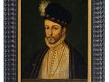 a painting of a man wearing a black hat and a white shirt