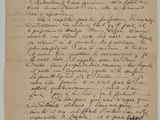 une lettre écrite à l'encre noire sur une feuille de papier