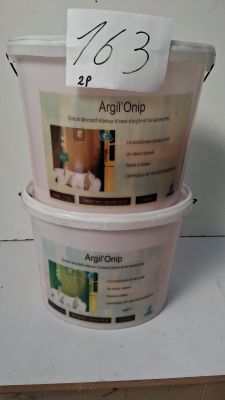 Lot de 2 seaux d’enduit décoratif Argil’Onip, teinte rouge, …