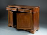 an image of a wooden desk with two drawers
